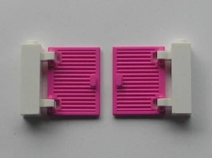 2 x LEGO Dark Pink Shutter for Window 1x2x3 Ref 60800a Set 41374 41336 41108 - Picture 1 of 1