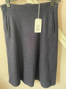 Toast wool/cotton dark blue skirt. Size 12 - Picture 1 of 7