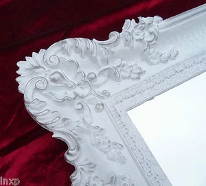Wandspiegel Rechteckig Weiß Silber BAROCK WANDDEKOAntik Spiegel 96x57cm Replikat - Picture 1 of 9