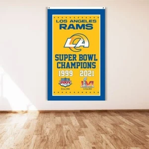 Los Angeles Rams 3x5 ft Banner Super Bowl LVI Champs LA Winners Flag - Picture 1 of 10