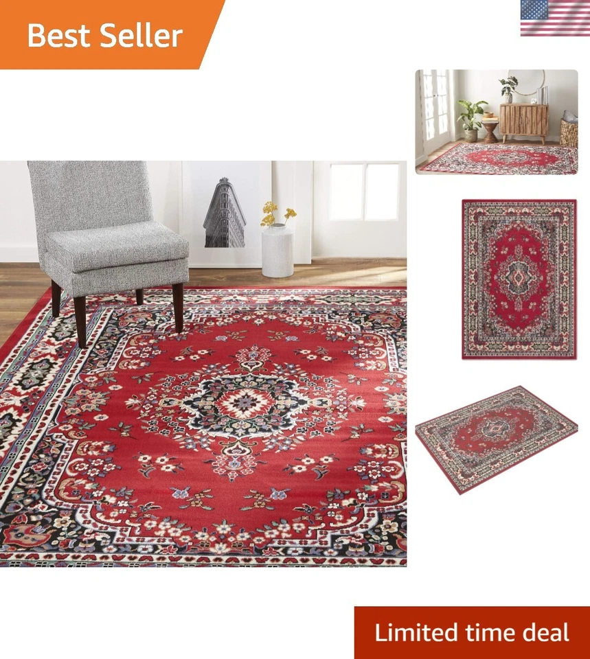 Alfombra Premium Sakarya Medallion - Claret 7'8" x 10'7" para salas de estar Foto 1 de 4