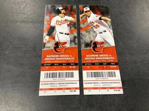 ORIOLES~2016 TICKET STUB 9/24/16-9/25/16 VS DIAMONDBACKS - Picture 1 of 3