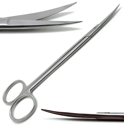 Kelly Scissors Curved pointed sharp Blades 6.25"Surgical Scissor Stainless steel - Image 1 of 4