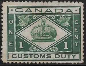 Canada 1912, FCD1 Canada Customs Duty REVENUE MH NG VF - Picture 1 of 2