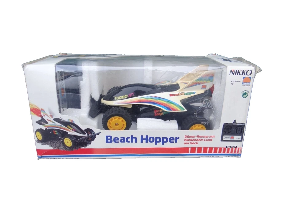 Vintage Beach Hopper Buggy Ferngesteuert RC Radio Control Nikko Tronico 1986 OVP - Bild 1 von 4