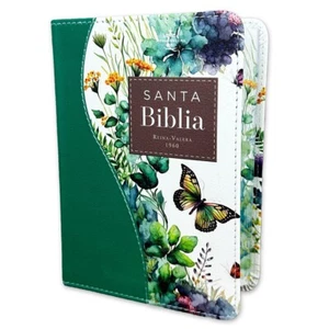 BIBLIA DE BOLSILLO REINA VALERA 1960 CANTO FLORAL VERDE - Bild 1 von 3