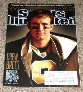 DREW BREES Sports Illustrated Cover December 6, 2010 Sportsman of the Year - Picture 1 of 2
