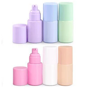 6 Pcs Empty Glass Pump Bottle 1oz Travel Size Portable Small Lotion Dispenser - Picture 1 of 7