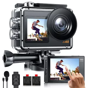 Campark Action Camera 4K UHD Touch Screen WiFi Dual Screen 20MP EIS Sport Camera - Picture 1 of 13
