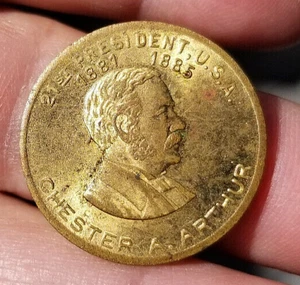 Token/Commemorative Coin: 21ST POTUS CHESTER A. ARTHUR "OUR CHET" 1st Gentleman - Picture 1 of 4