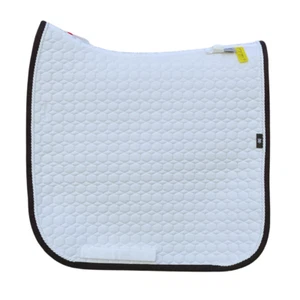 E.A.Mattes Dressage Square Saddle Pad Medium / White Quilt - Picture 1 of 2