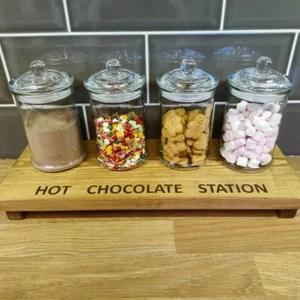 hot chocolate station ,table Riser,laser Engraved, Supplied With Or Without Jars - Picture 1 of 8