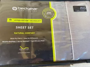 Bedgear® Hyper-Cotton™ grau geteiltes Queen-Laken-Set (NEU) - Bild 1 von 2