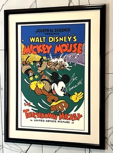 Joe Namath Signed Disney's Mickey Mouse "Touchdown Mickey" Poster #12/50 - PSA - Picture 1 of 4