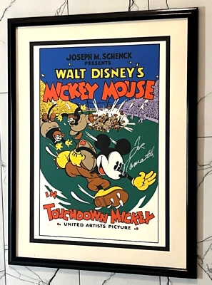 Joe Namath Signed Disney's Mickey Mouse "Touchdown Mickey" Poster #12/50 - PSA - Image 1 of 4