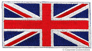 BRITISH FLAG PATCH UNION JACK ENGLAND UK GREAT BRITAIN embroidered iron-on blue