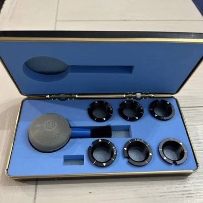 Juego de 6 lentes de prueba de optometría vintage oftalmología con cepillo soplador Foto 1 de 4