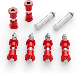 Golf Cart Rear Leaf Spring Bushing Kits with Screw Nut, Suitable regular, red - Picture 1 of 7