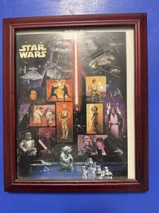 STAR WARS COLLECTABLE STAMPS 41 CENT STAMPS Sheet COMMERATIVE USPS FRAMED 2007 - Picture 1 of 1