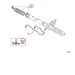 CUFFIA SCATOLA STERZO FIAT CROMA - LANCIA THEMA ORIGINALE 9938779 - Imagen 1 de 1