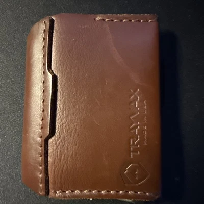 Trayvax Summit Notebook Brown Leather Minimalist Wallet - Image 1 of 4