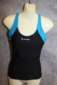 TOP TANKINI SPORTIVO TAGLIA 38 NERO TURCHESE DI SOC - Foto 1 di 2