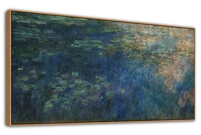 Large Framed Wall Art Decor - Water Lilies by Claude Monet Fine Art Reproduct... - Image 1 of 4