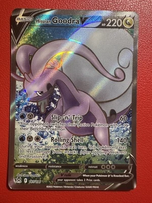Hisuian Goodra V (arte completo) ultra raro SWSH11: Lost Origin 187/196 casi nuevo Foto 1 de 2
