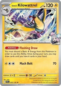 Iono's Kilowattrel Pokemon S/V Journey Together 055/159 Holo Rare TCG NM - Bild 1 von 1