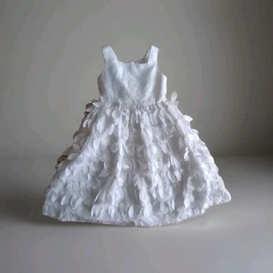 Flower Girl Dress - White Petals- Size 4t - Jayne Copeland - Picture 1 of 10