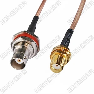RG316 50cm BNC Female Jack Bulkhead O-Ring to SMA Female RF Pigtail Jumper Cable - Picture 1 of 3