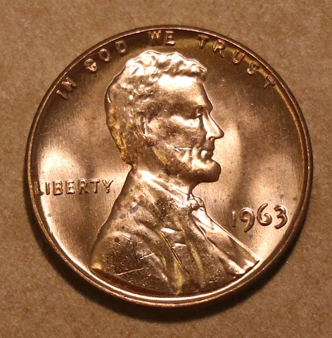 1963 Lincoln Memorial cent  BU Cover