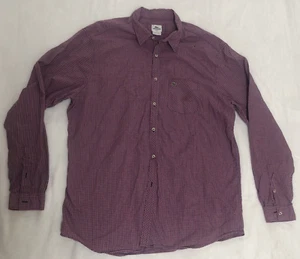 Lacoste Hemd Erwachsene Button Down Gr. 46 US Rot Kariert Tasche Regular Fit Baumwolle. - Bild 1 von 12