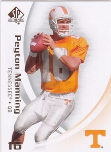 PEYTON MANNING Tennessee Voluntario AUTÉNTICO SP Mazo Superior NCAA Fútbol Americano #1 ELIGE - Imagen 1 de 1