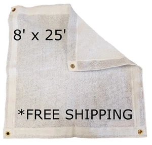 8' x 25 White 5 oz. Privacy Mesh Fence Construction Cover Screen View Block - Picture 1 of 2