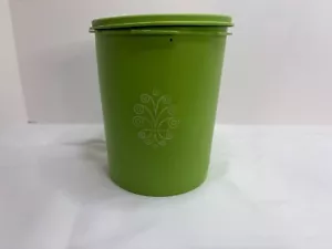 Bidone Tupperware vintage verde mela con coperchio - Foto 1 di 6