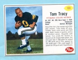 2022-1962 Style Cereal Football Card # 133 Tom Tracy -- Steelers - Picture 1 of 1
