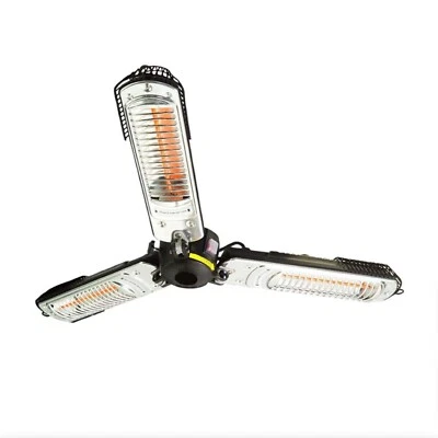 SCHALLEN Halogen Garden Parasol Umbrella Heating Outdoor Patio Heater 3 Panels - WINTER