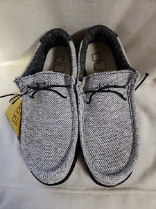 Hey Dude Men’s Wally Stretch  Shoes Dark Web Size 8 Loafer Need New Strings - Picture 1 of 6