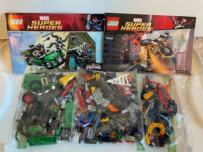 Lot of 3 Partial LEGO Marvel Super Heroes Spider-Man Sets 76004, 76036, 76058! - Image 1 of 4