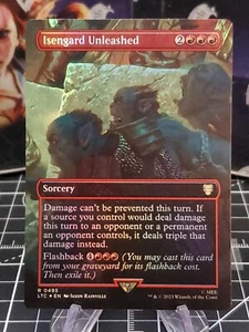 FOIL - Isengard Unleashed Borderless NON Foil Lord Of The Rings LTC MTG NM - Picture 1 of 2