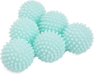 Reusable Dryer Balls, Fabric Softener for Laundry, Blue, 2.5 In, 6 Pack - Picture 1 of 6