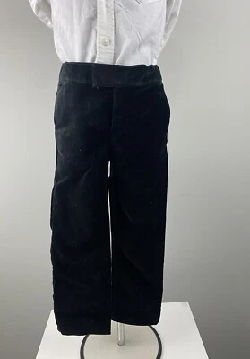 Ralph Lauren Kids Straight Leg Unisex Black Velour Pants, Size 5 - Image 1 of 4