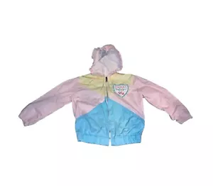 Vintage A Tiny Tots Original Ballet Jacket Size 3 Coat Pink Blue Windbreaker - Picture 1 of 5
