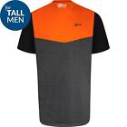 Mens Uptheir Large & Tall Cube Crew Neck Colourblock T-Shirt Orange M - 3XL TALL