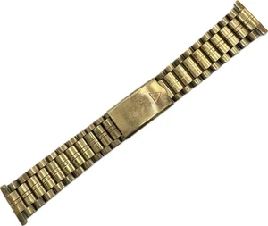 Vintage 22mm JB Champion Men's Wristwatch Bracelet 10k Gold PlatedOval Link - Picture 1 of 5