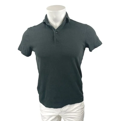 Camiseta polo de golf Massimo Dutti verde manga corta cuello botón talla S para hombre Foto 1 de 4