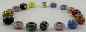Mixture Of 18 Silver Bracelet Charms - All Hallmarked - Picture 1 of 4