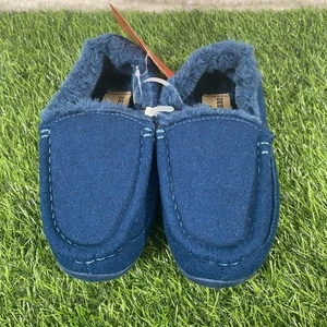 Hirsch Hirsch Lil gesponnen Slipperooz Jungen Größe 11M marineblau Clog Slipper Hausschuhe Neu mit Etikett - Bild 1 von 13