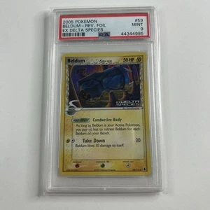 PSA 9 MINT 2005 Pokemon EX Delta Species Beldum Rev.Foil #59 - Picture 1 of 2